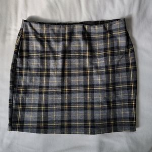 Eclipse Plaid Mini Skirt L
